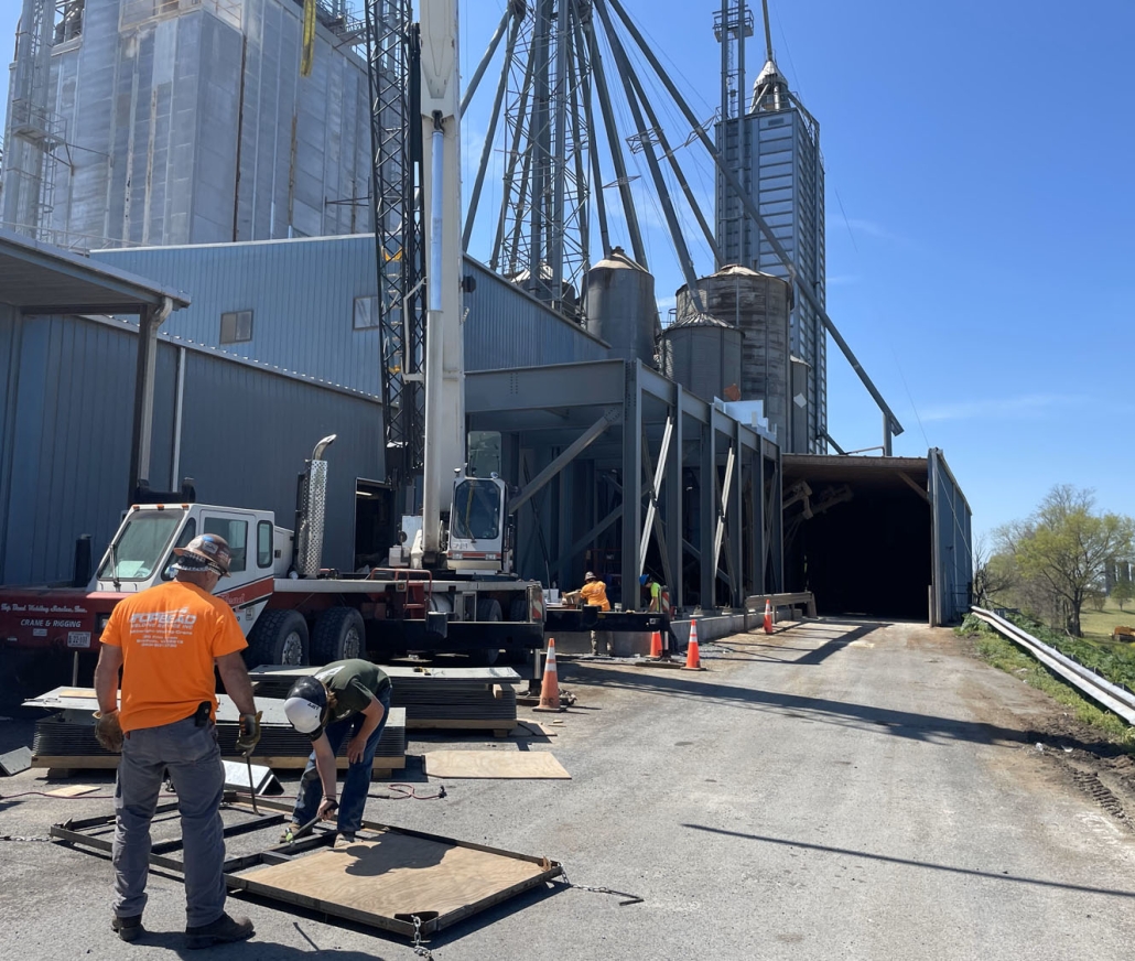 shot of silos before Lamco bins